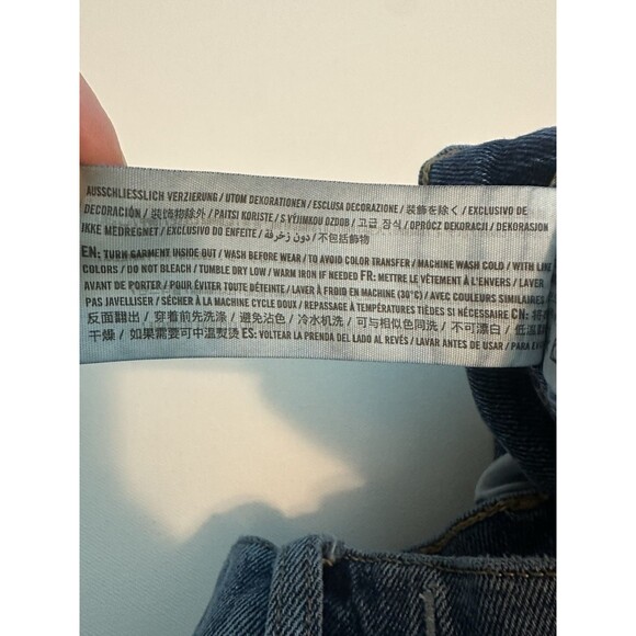 Abercrombie & Fitch 90's Straight Ultra High Rise Curve Love Blue Jeans 14R/32 - Picture 9 of 12